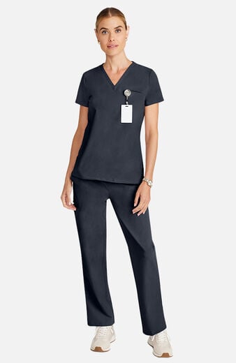 Women's Scrub Set: Flora 3-Pocket Top & Straight Leg Ankle Pant Women's Scrub Set: Flora 3-Pocket Top & Straight Leg Ankle Pant