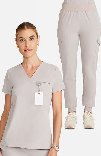 Women's Scrub Set: Flora 3-Pocket Top & Bosque Jogger Pant Women's Scrub Set: Flora 3-Pocket Top & Bosque Jogger Pant