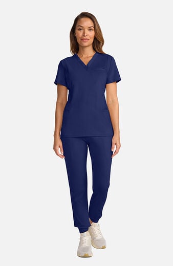 Women's Ponte V-Neck Scrub Top Women's Ponte V-Neck Scrub Top