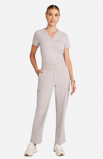 Women's Scrub Set: Flora 3-Pocket Top & Straight Leg Ankle Pant Women's Scrub Set: Flora 3-Pocket Top & Straight Leg Ankle Pant
