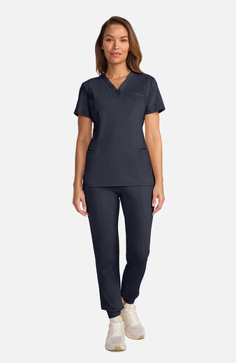 Women's Ponte V-Neck Scrub Top Women's Ponte V-Neck Scrub Top