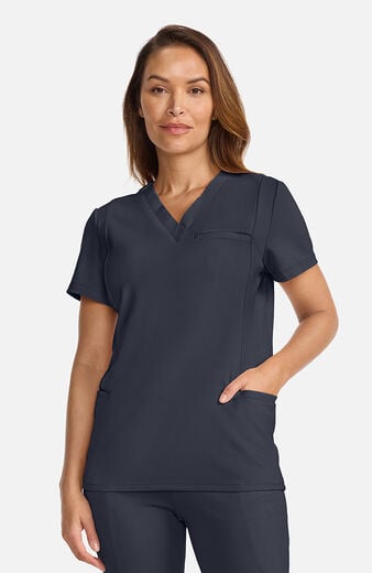 Women's Ponte V-Neck Scrub Top Women's Ponte V-Neck Scrub Top