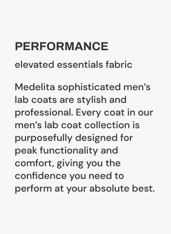 Medelita men's performance lab coats