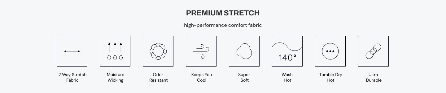 Medelita premium stretch fabric technology