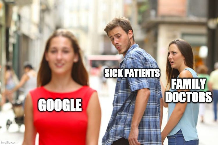 dr google girl passing meme