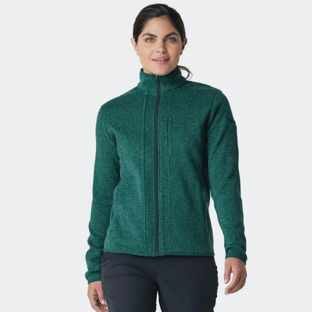 Medelita Women’s Strata Performance Fleece Jacket in Jade – gift ideas for doctors