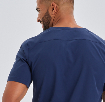 Apex Men's V-Neck Scrub Top back view