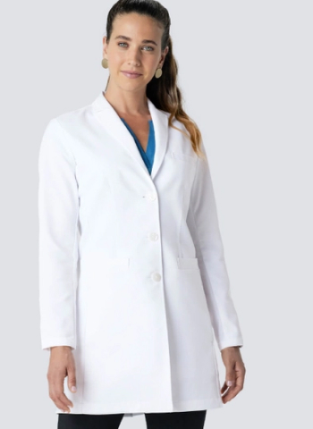 shop medelita women's j. wright slim fit lab coat