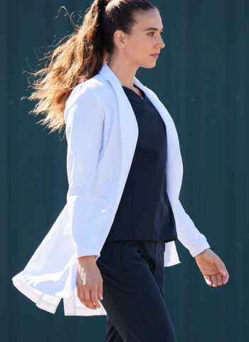 shop Medelita  J. Wright slim fit lab coat