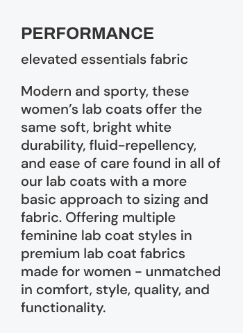 shop medelita women's performance lab coats