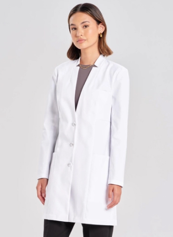 shop Medelita women's Amandi slim fit lab coat