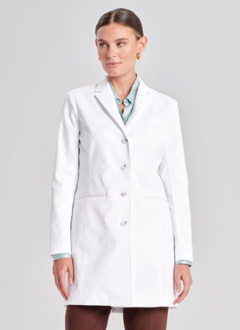 shop medelita women's rebecca slim fit lab coat