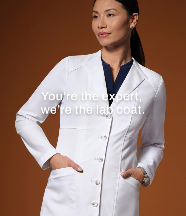medelita professional lab coats. you're the expert, we're the lab coat.