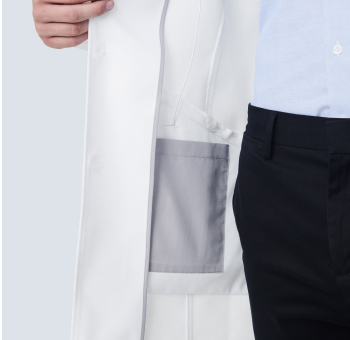 Men's Vert 36in Lab Coat inside detail