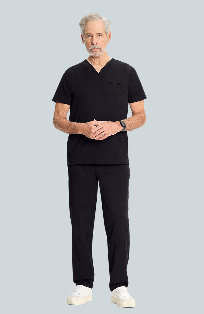 Men's Scrub Set: Vapor 3-Pocket Top &  Zephyr Straight Leg Pant, BLK Black, large