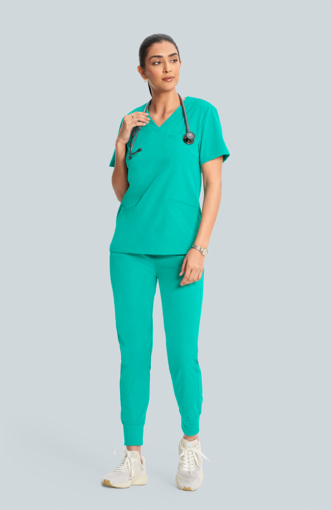 Women's Calyx V-Neck Scrub Top, , large