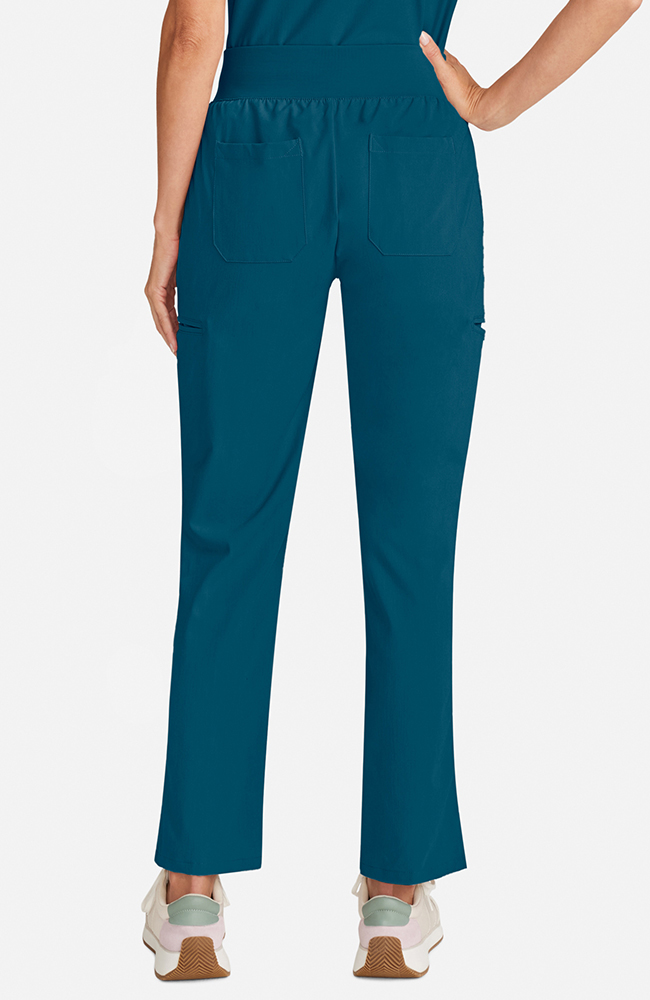 Women's Scrub Set: Taiga Welt Pocket Top & Straight Leg Ankle Pant, CAR Caribbean Blue | caribbean blue, large