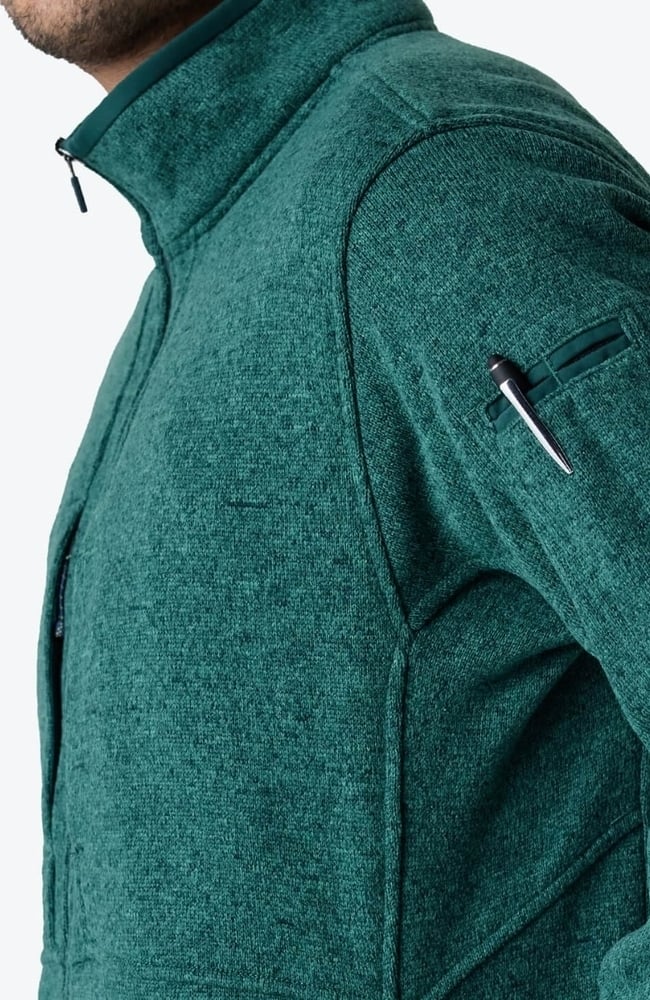 Men's Strata Performance Fleece Scrub Jacket, JAD Jade | green, large