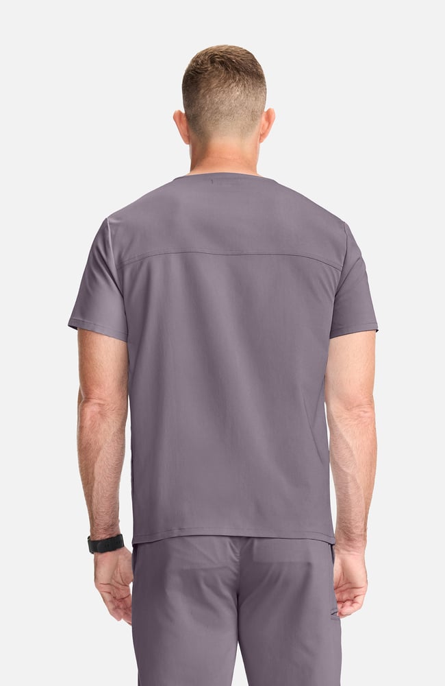 Men's V-Neck Scrub Top, MIN Mink, large