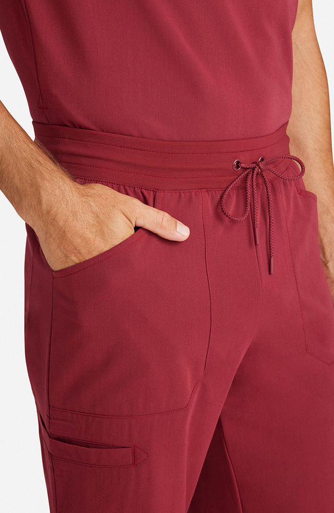 Men's Zephyr 5-Pocket Straight Leg Scrub Pant, CHW Cherry Wood | red, large