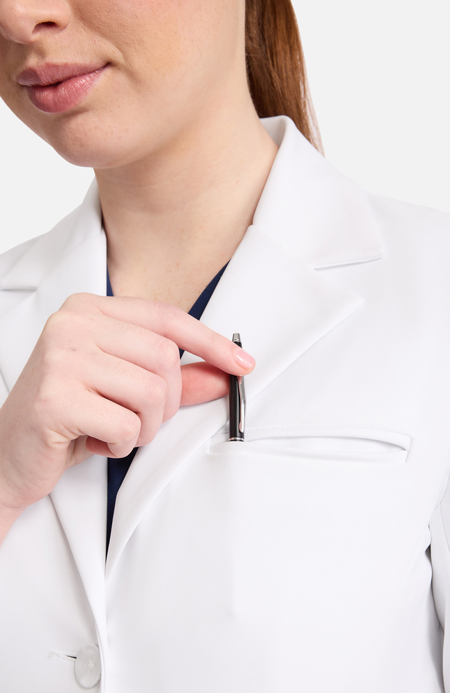 Women's Marie 36&frac34;" Lab Coat, WHT White | white, large