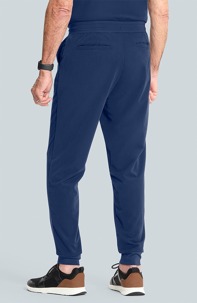 Men's Scrub Set: Cirrus Split Neck Top & Drift Jogger Pant, NAV Navy, large