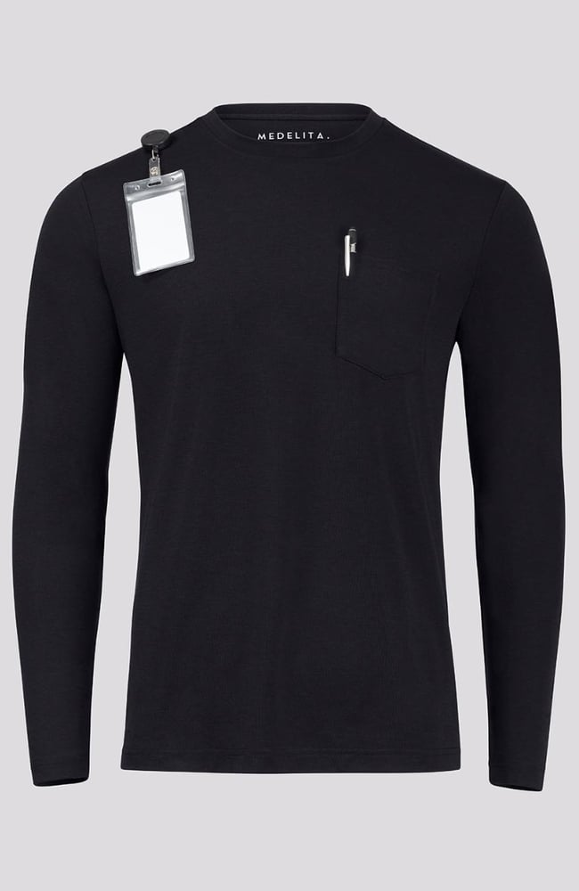 Men's Long Sleeve Eco T-Shirt, BLK Black, large