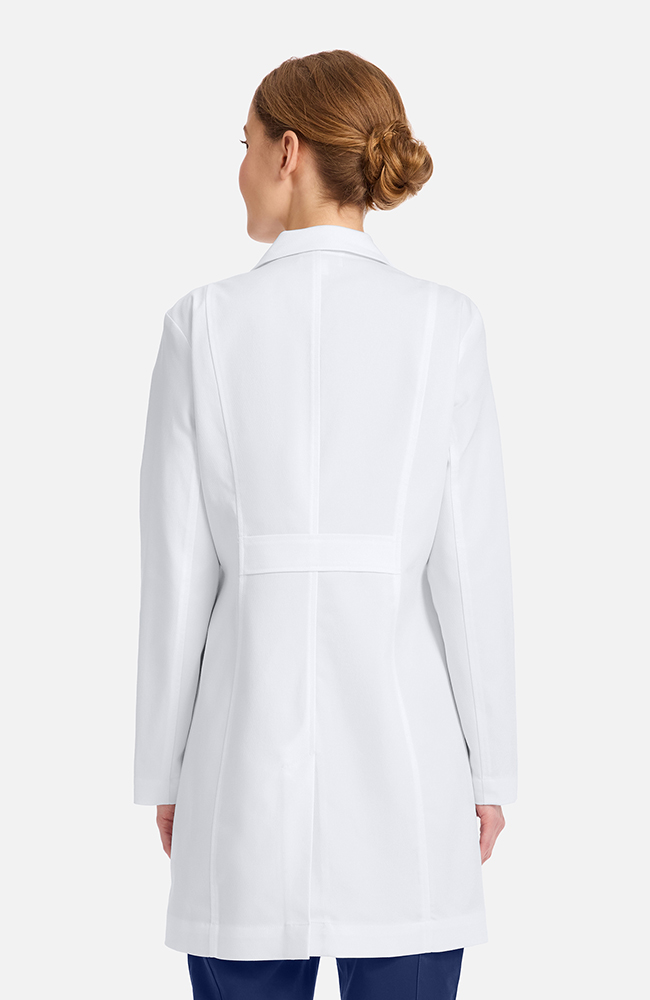 Women's Becca Slim 33¼" Lab Coat, WHT White | white, large