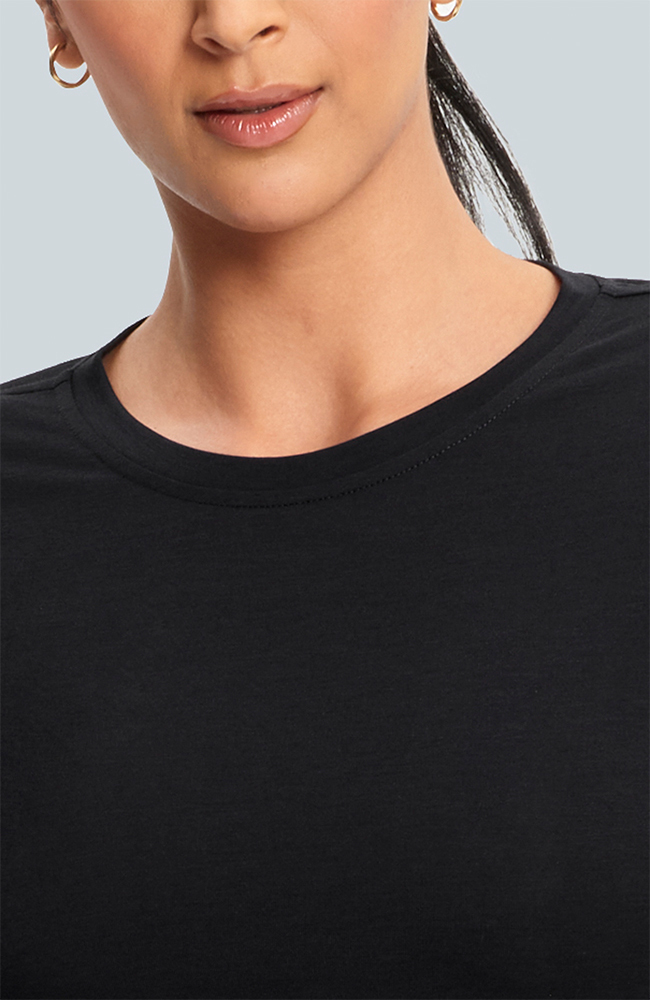 Women's Eco Long Sleeve Tee, BLK Black, large