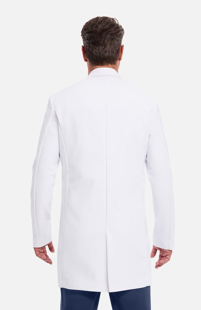 Men's Francis Patch Pocket 36" Lab Coat, WHT White | white, large