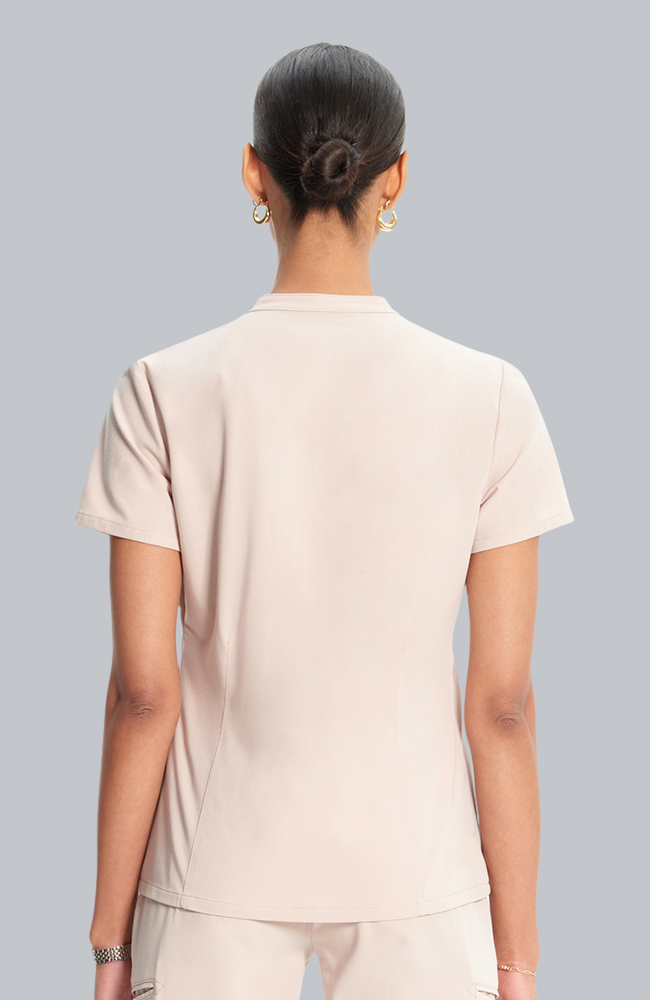 Women's Scrub Set: Taiga Welt Pocket Top & Straight Leg Ankle Pant, TAT Toasted Tan | brown, large