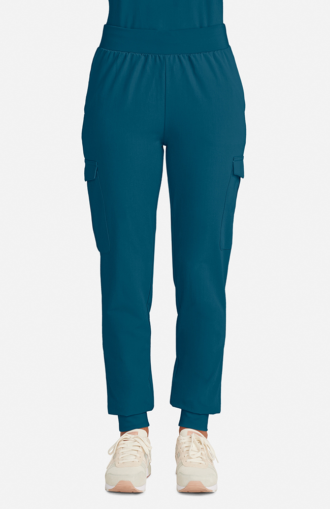 Women's Bosque 5-Pocket Jogger Scrub Pant, CAR Caribbean Blue | caribbean blue, large