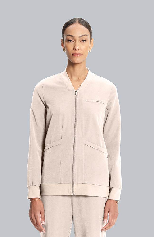 Women's Savannah 5-Pocket Scrub Jacket, TAT Toasted Tan | brown, large