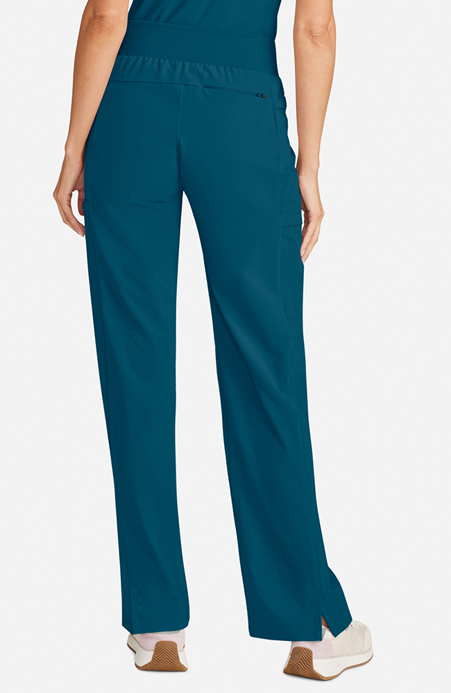 Women's Scrub Set: Flora 3-Pocket Top & Anemone Straight Leg Pant, CAR Caribbean Blue | caribbean blue, large