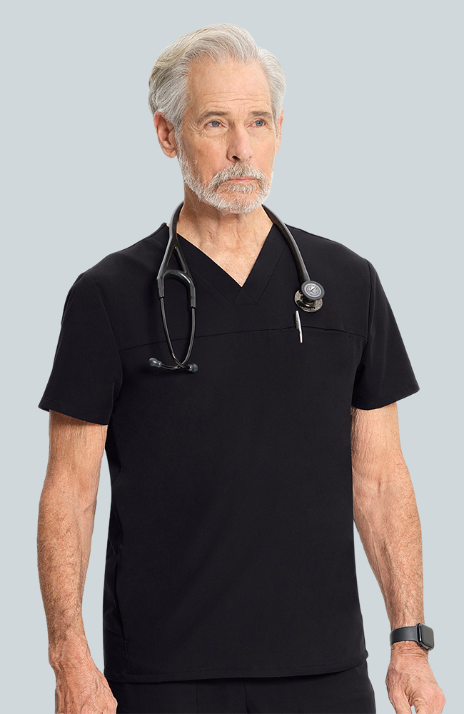 Men's Scrub Set: Vapor 3-Pocket Top &  Zephyr Straight Leg Pant, BLK Black | black, large