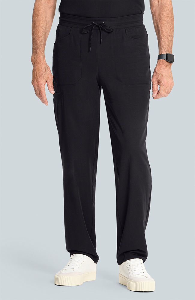 Men's Zephyr 5-Pocket Straight Leg Scrub Pant, BLK Black, large