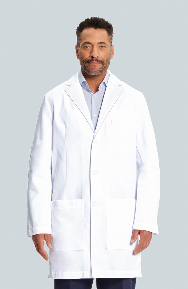 Men's M3 Laennec Classic Fit 40" Lab Coat, WHT White, large