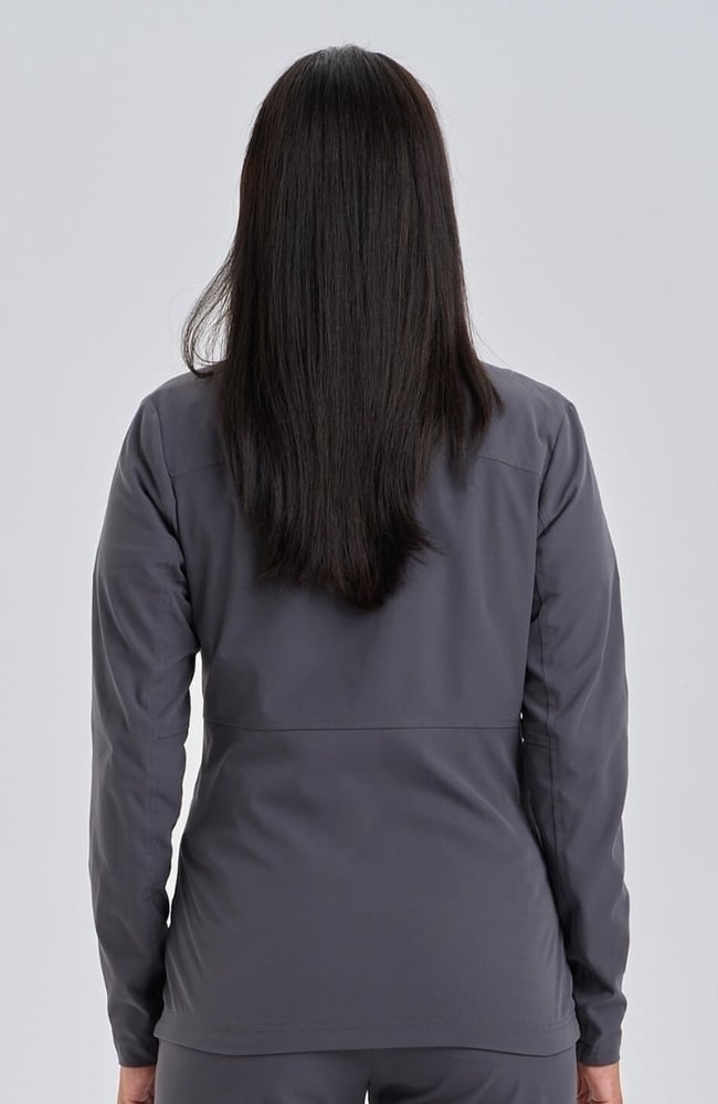 Women's Kinetic Scrub Jacket, PWT Pewter, large