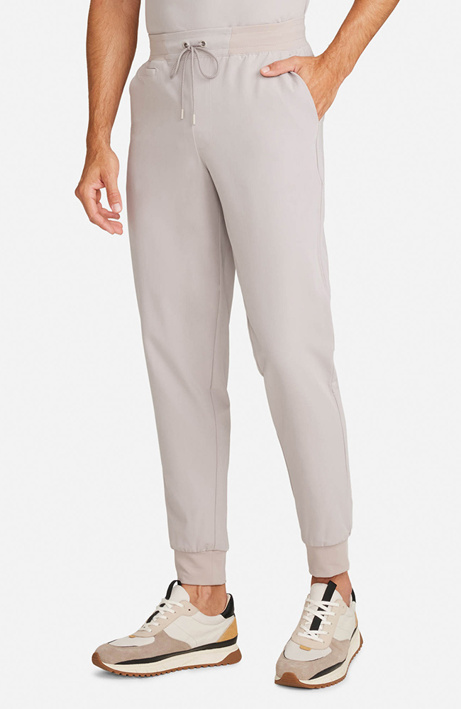 Men's Scrub Set: Vapor 3-Pocket Top &  Drift Jogger Pant, WMS Warm Stone | grey, large