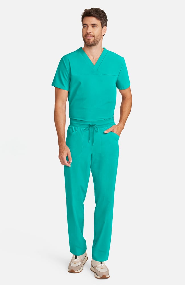Men's Zephyr 5-Pocket Straight Leg Scrub Pant, SGR Surgical Green | green, large