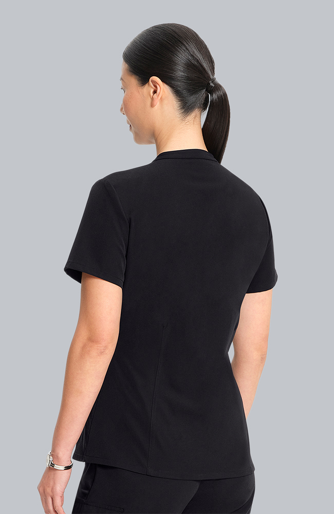 Women's Scrub Set: Taiga Welt Pocket Top & Straight Leg Ankle Pant, BLK Black | black, large