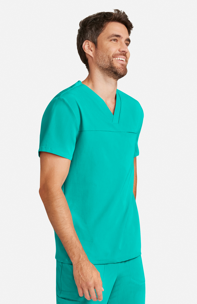 Men's Vapor 3-Pocket V-Neck Seamed Scrub Top, , large