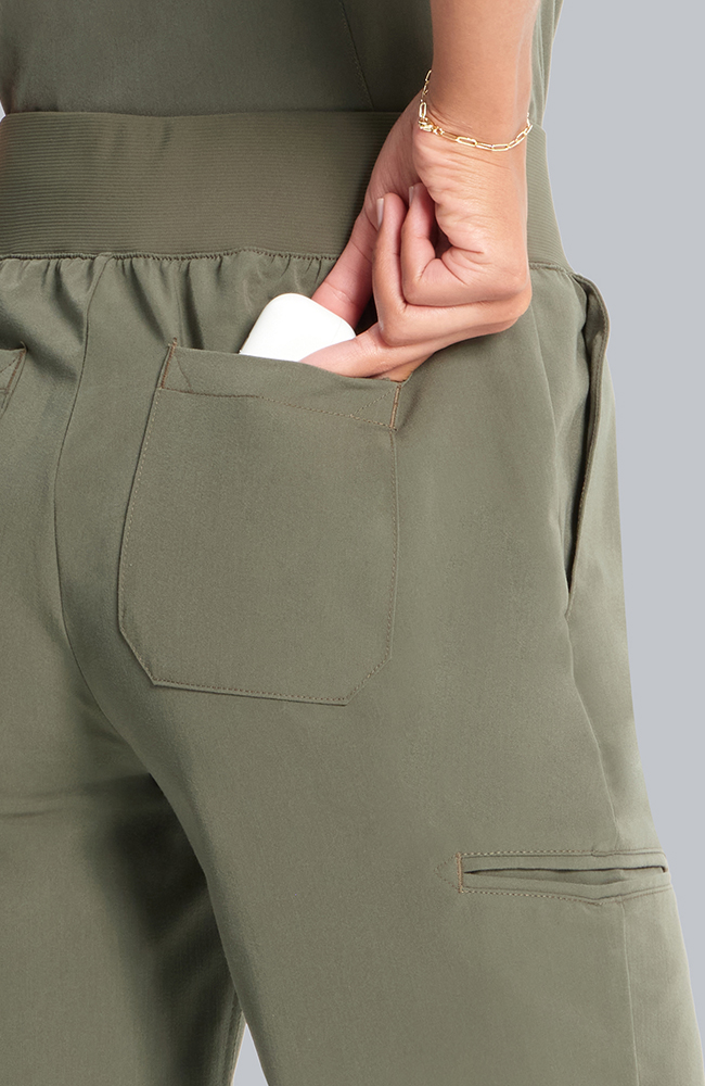 Women's Straight Leg Ankle Scrub Pant, OLV Olive | olive, large
