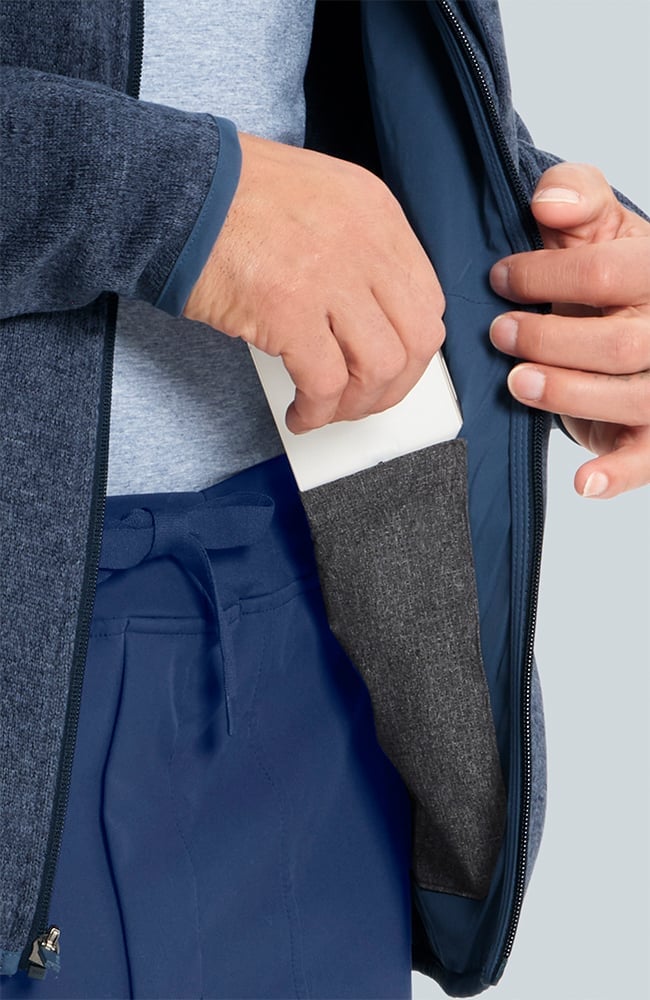 Men's Strata Performance Fleece Scrub Jacket, , large