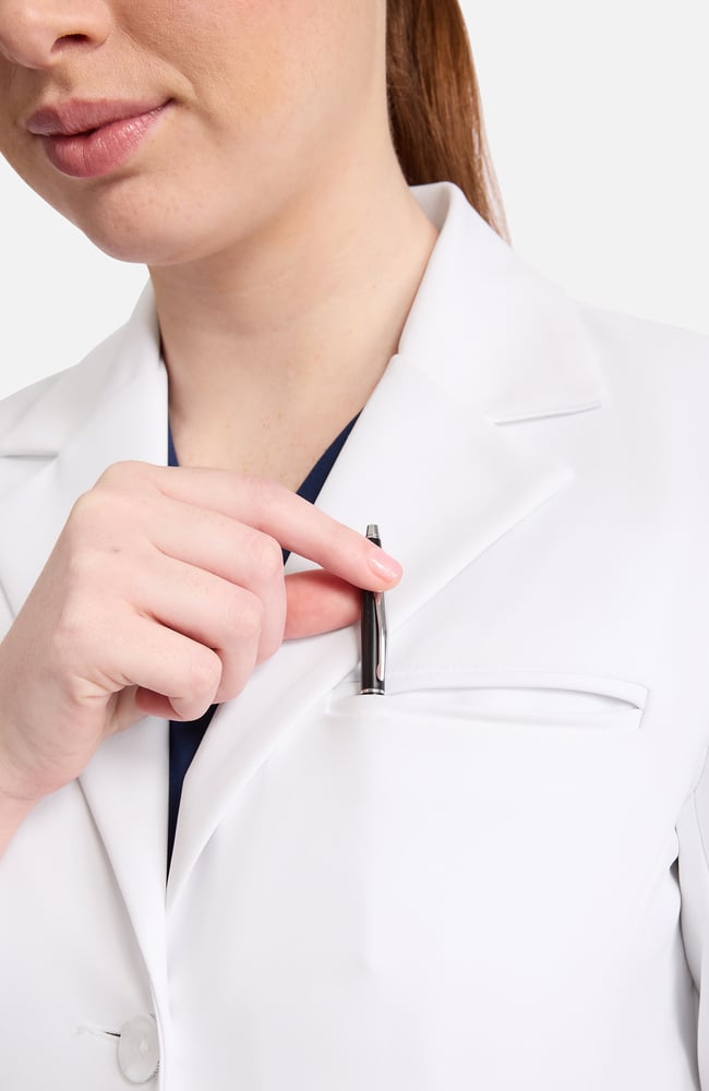 Women's Marie 36¾" Lab Coat, WHT White | white, large