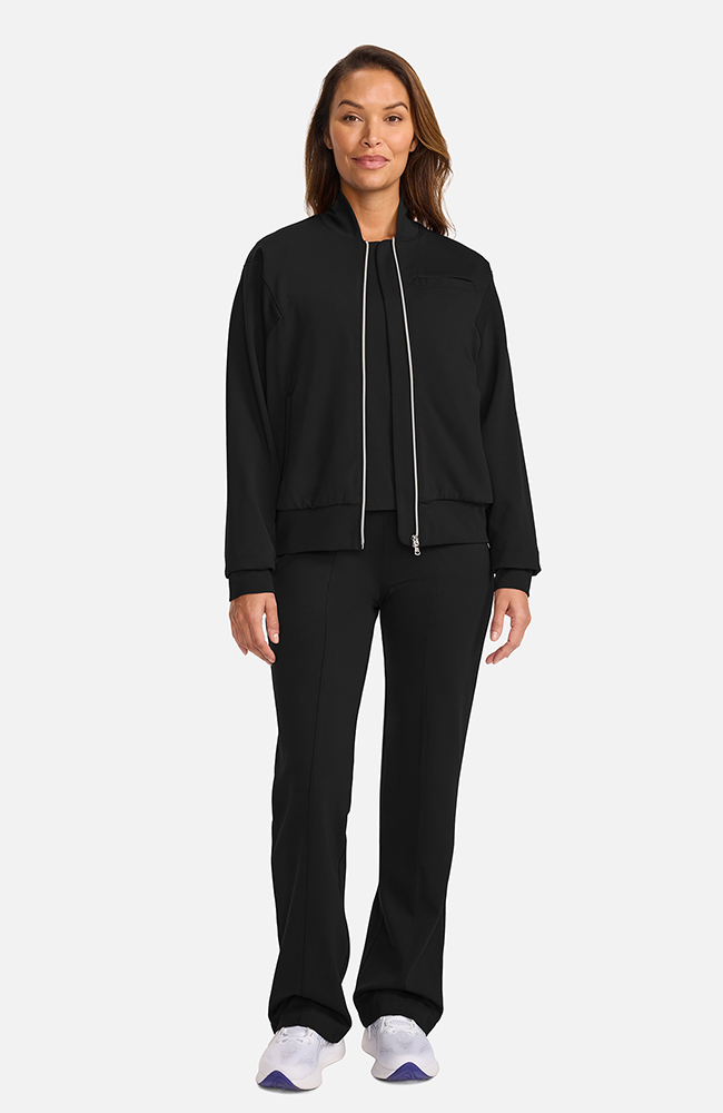 Women's Ponte Jacket, BLK Black | black, large