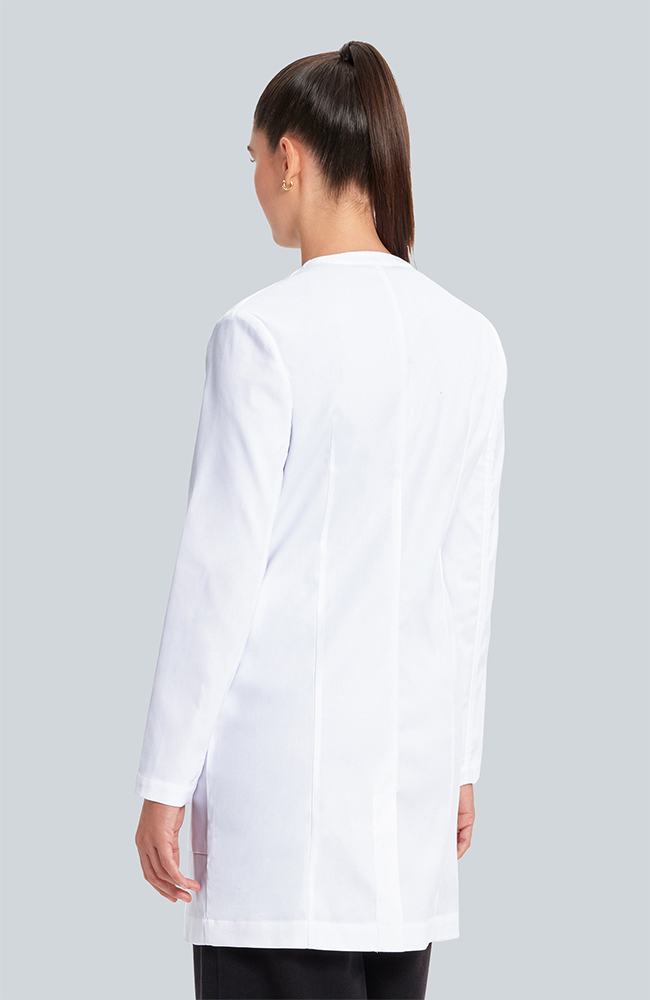 Women's Vera G. Slim Fit 34¾" Lab Coat, WHT White, large