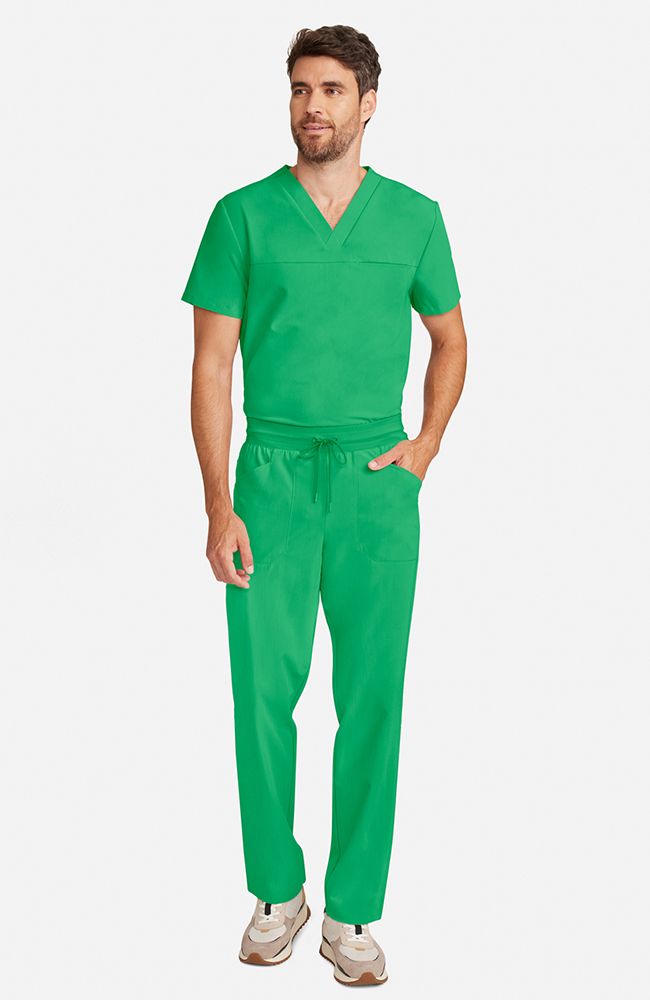 Men's Scrub Set: Vapor 3-Pocket Top &  Zephyr Straight Leg Pant, SGR Surgical Green, large