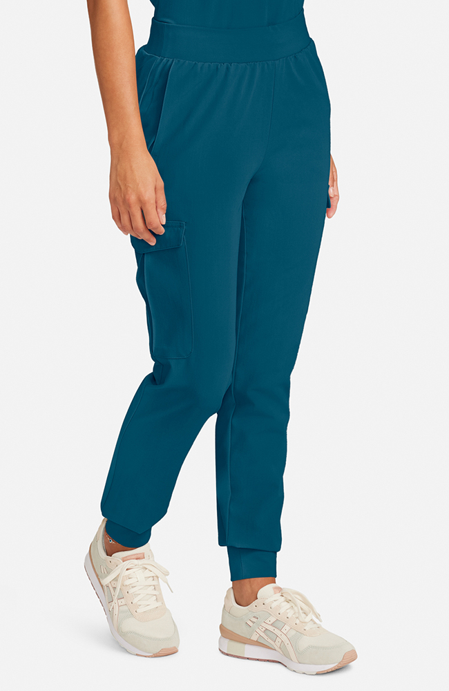 Women's Bosque 5-Pocket Jogger Scrub Pant, CAR Caribbean Blue | caribbean blue, large