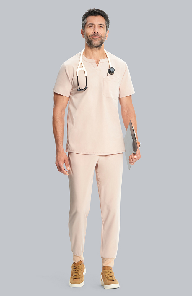 Men's Cirrus Split Crew Neck Scrub Top, , large
